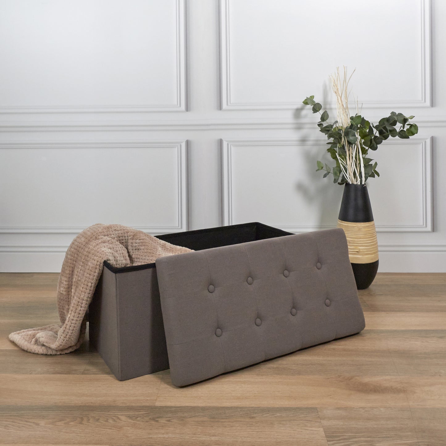 Coffre Banc Pliable Eleonor Gris