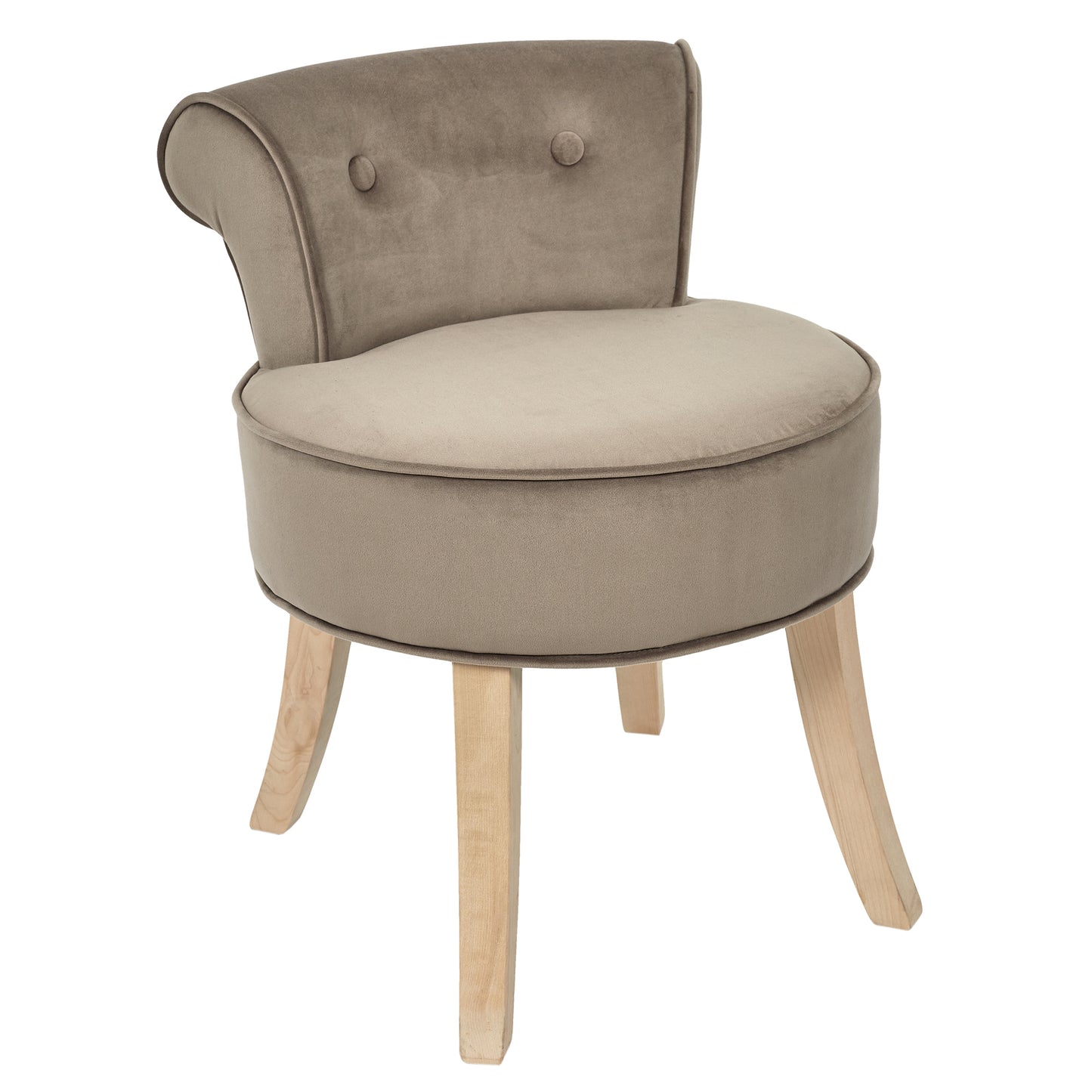 Tabouret Eleonor Velours Taupe