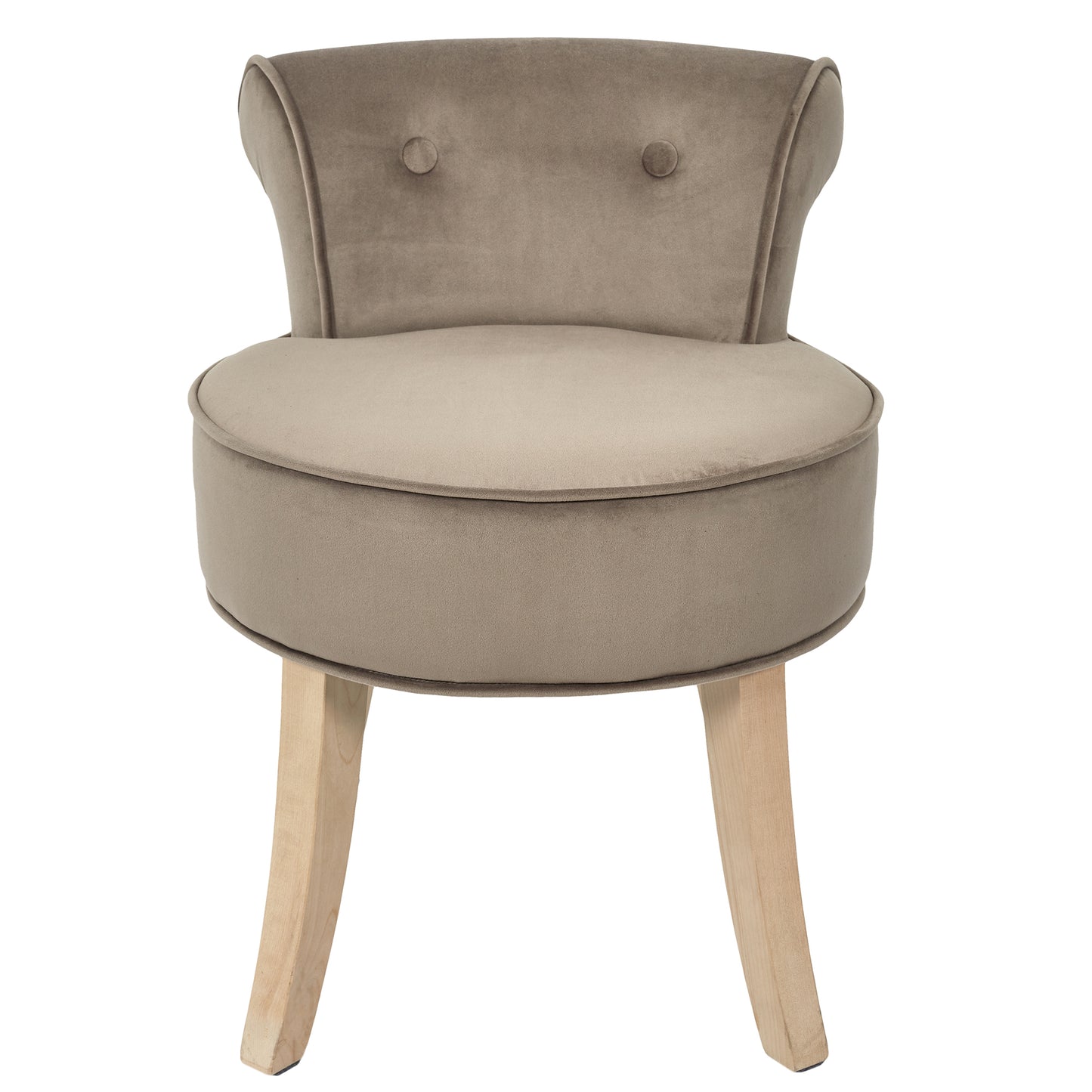 Tabouret Eleonor Velours Taupe