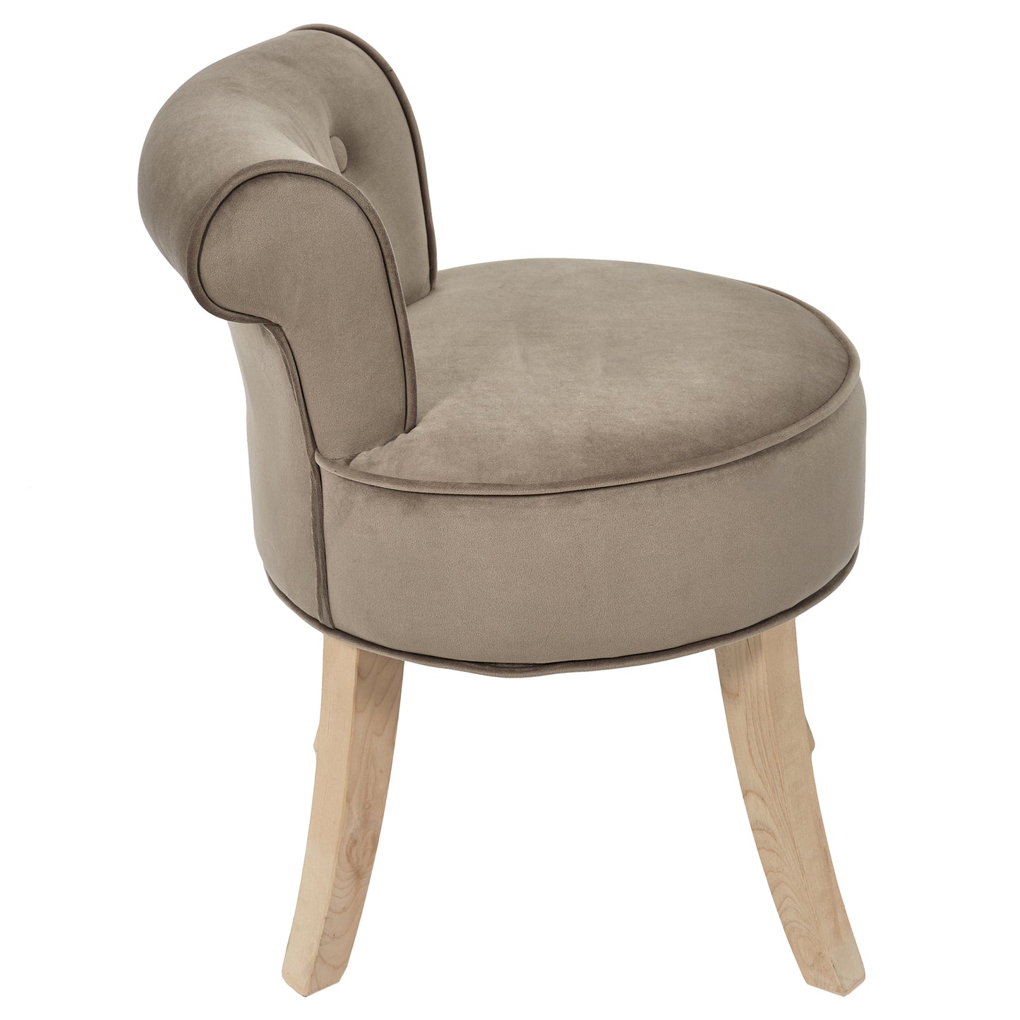 Tabouret Eleonor Velours Taupe