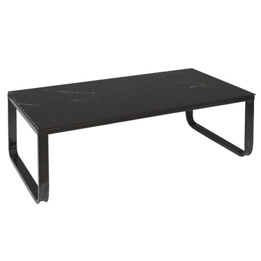 Table Basse En Verre Marble Noir