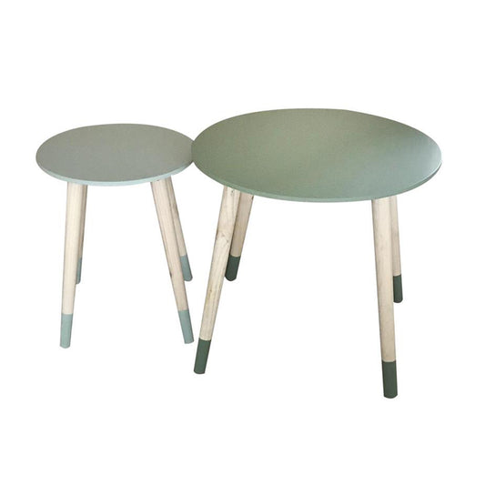 Table Gigogne Bicolore Vert X2