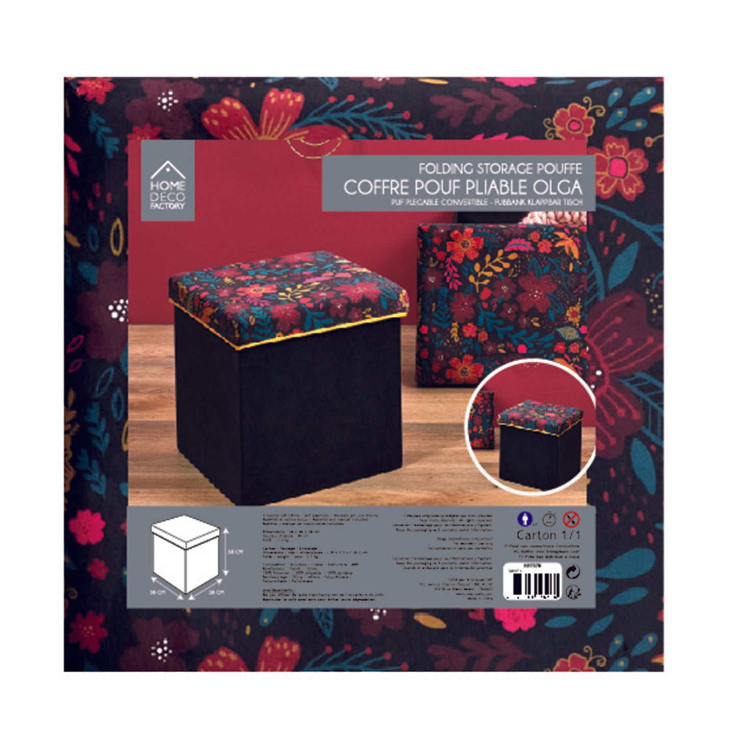 Coffre Pouf Pliable Olga