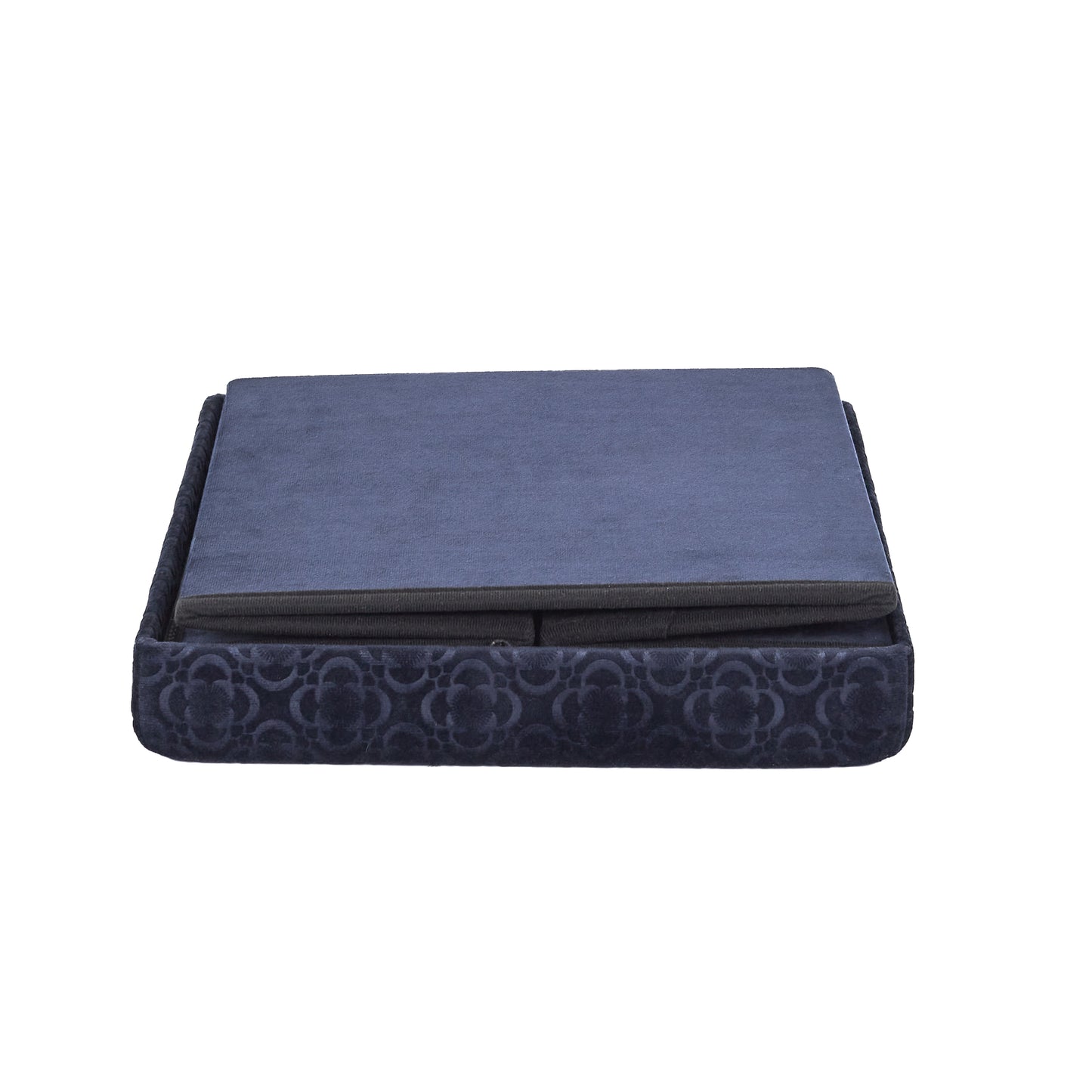 Coffre Pouf Pliable Retro Bleu Nuit