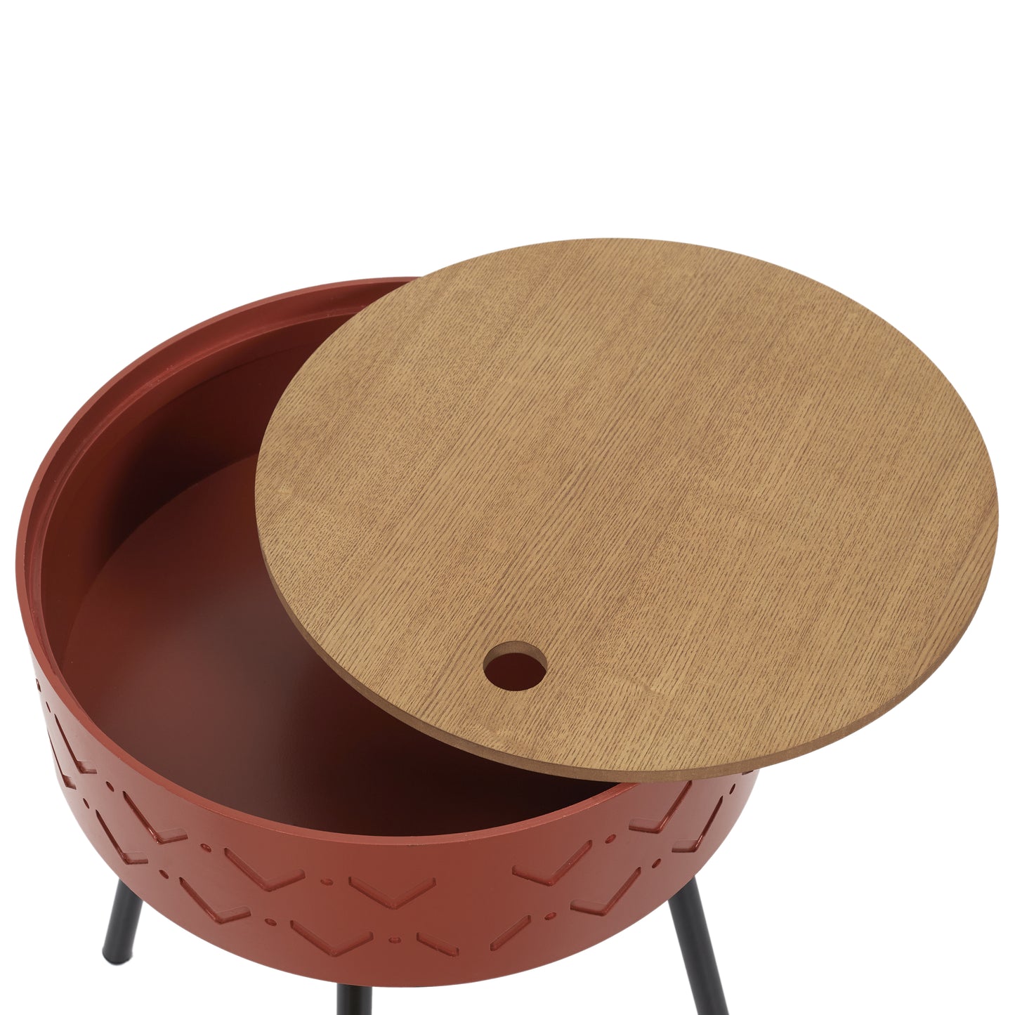 Table Coffre Eugenie Rouge Brique