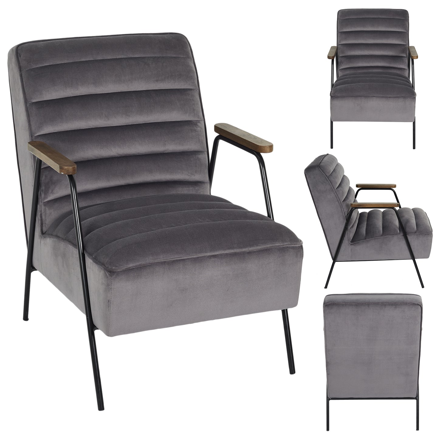 Fauteuil Marius Gris