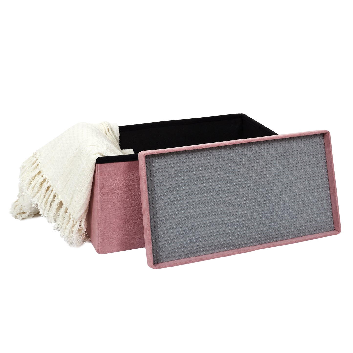 Coffre Banc Pliable Compatible Brique Rose