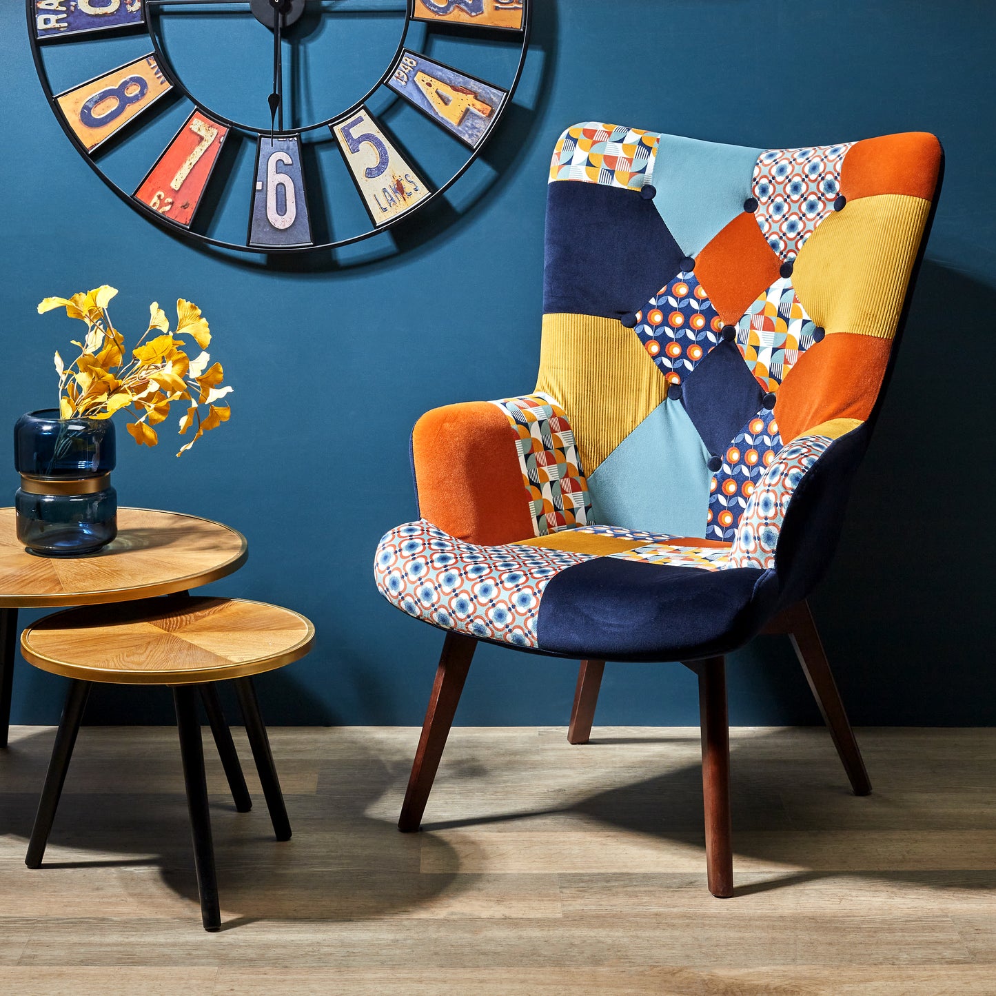 Fauteuil Helsinki Patchwork Vintage