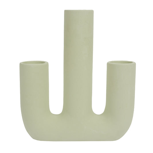 Vase Ceramique 3 Tubes Arty Vert D Eau