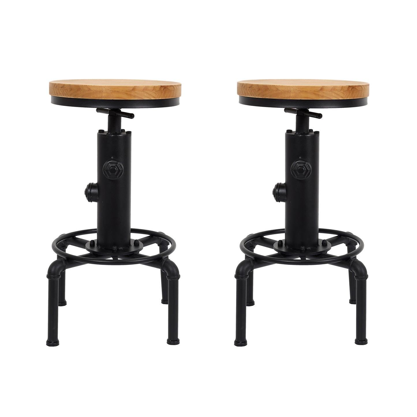 Lot De 2 Tabourets De Bar Indus