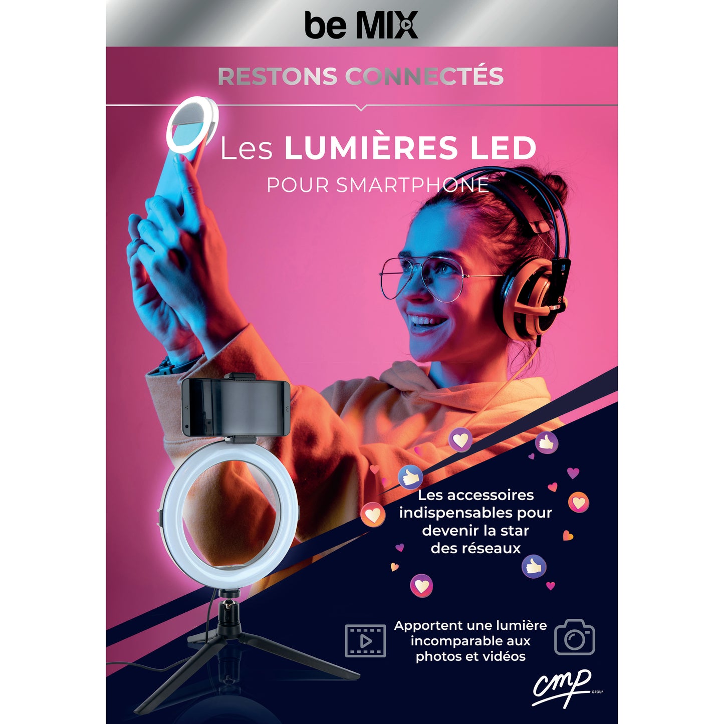 Lumiere Led Trepied Smartphone Photos Et Videos