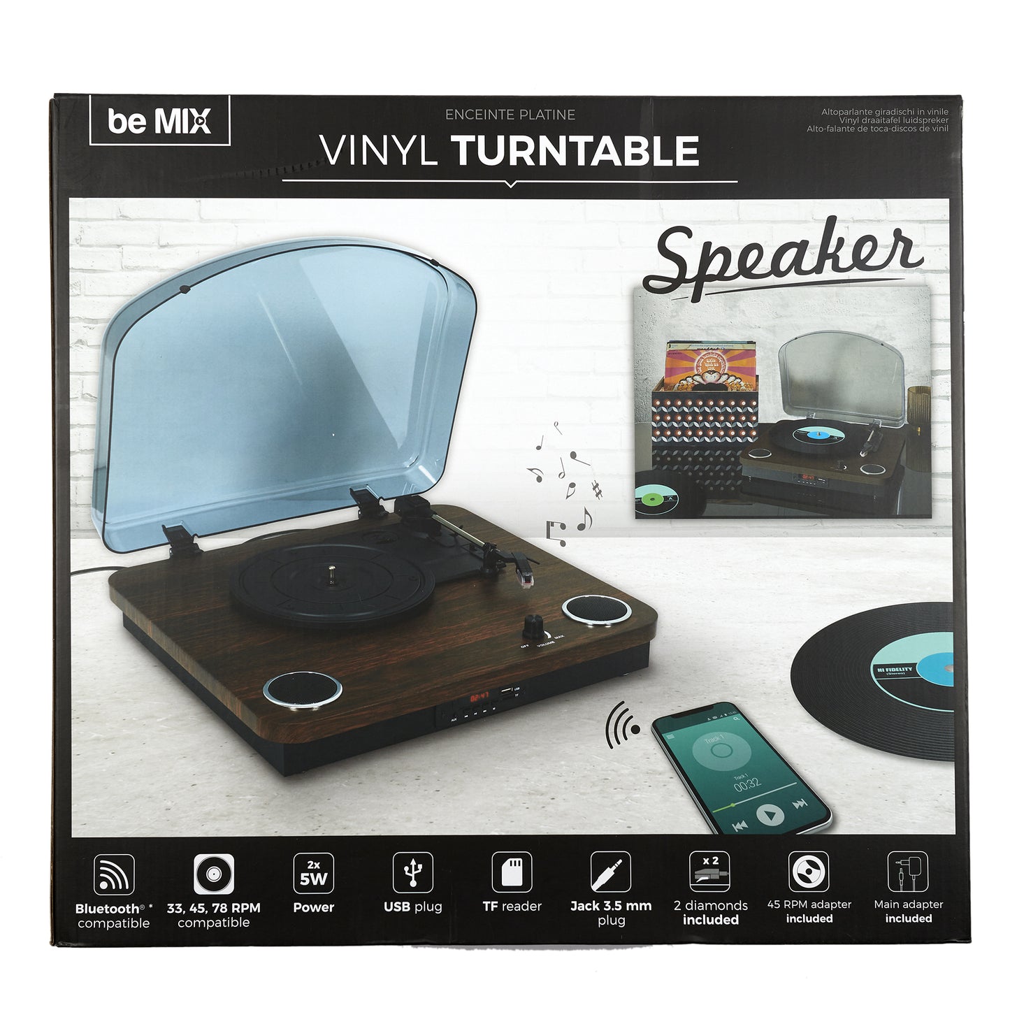 Tourne Disque Enceinte Vinyle