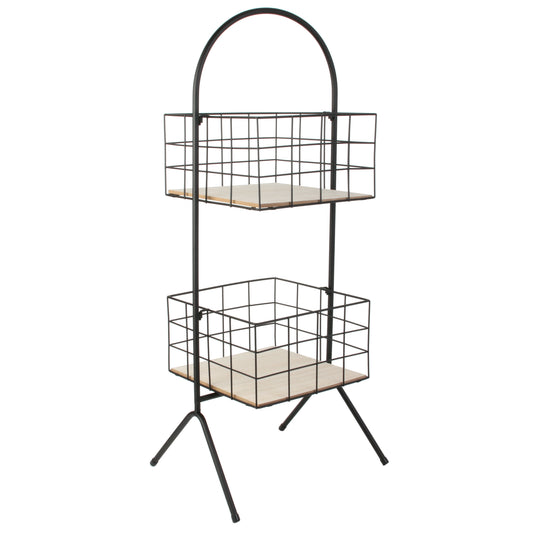 Desserte De Rangement Filaire 2 Paniers H80Cm