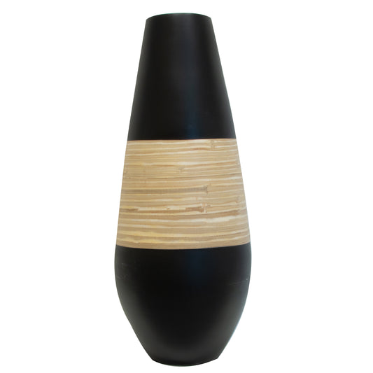 Jarre En Bambou Noir 60Cm