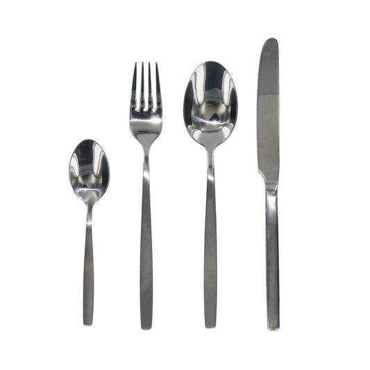 Menagere 16 Pieces Mat Shiny Inox