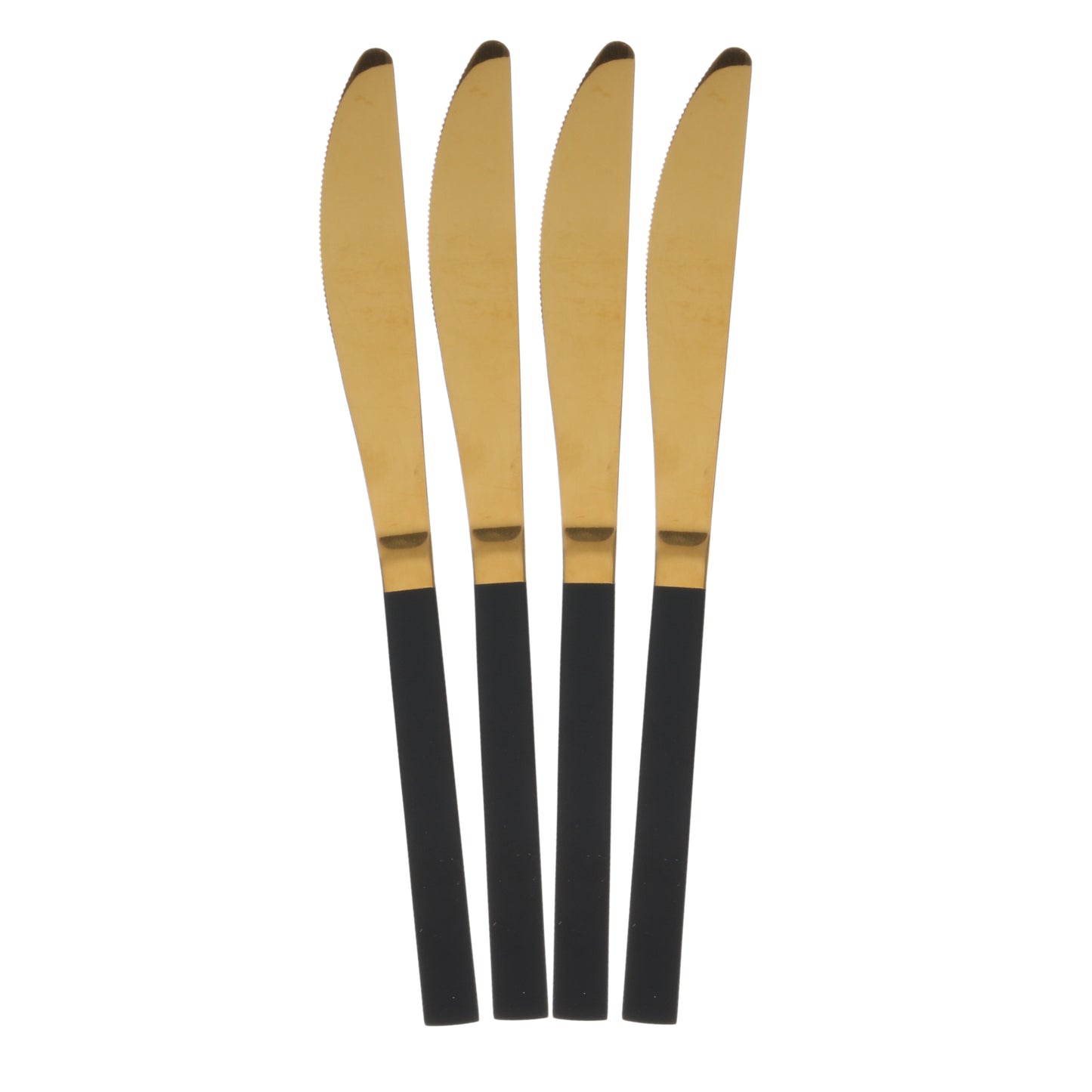 Menagere 16 Pieces Gold Manche Noir