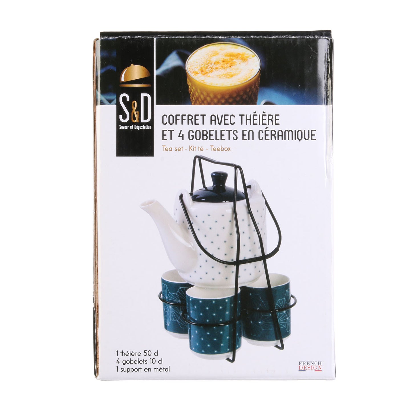 Coffret Theiere 4 Tasses Shine