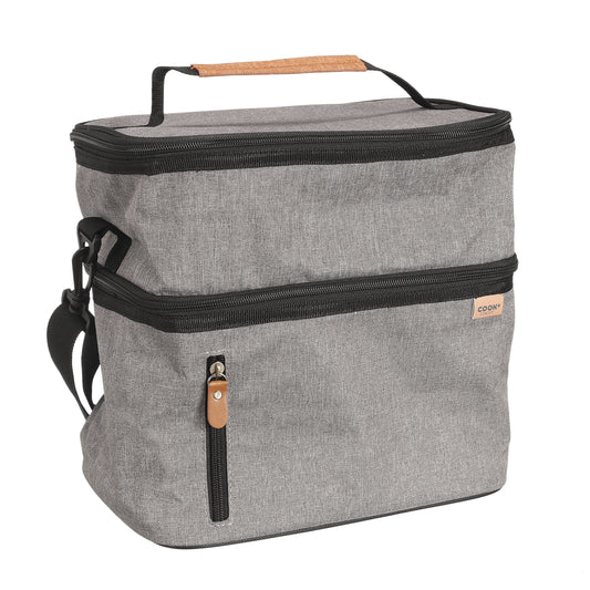 Lunch Bag Gris Zippe 26X27.5X18.5Cm