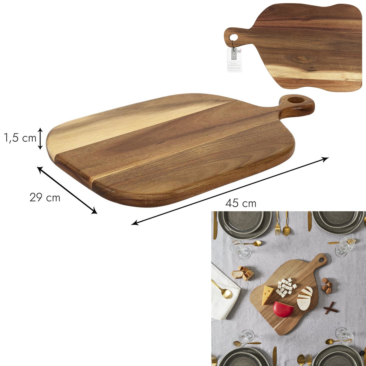 Planche De Presentation Acacia 45X30Cm