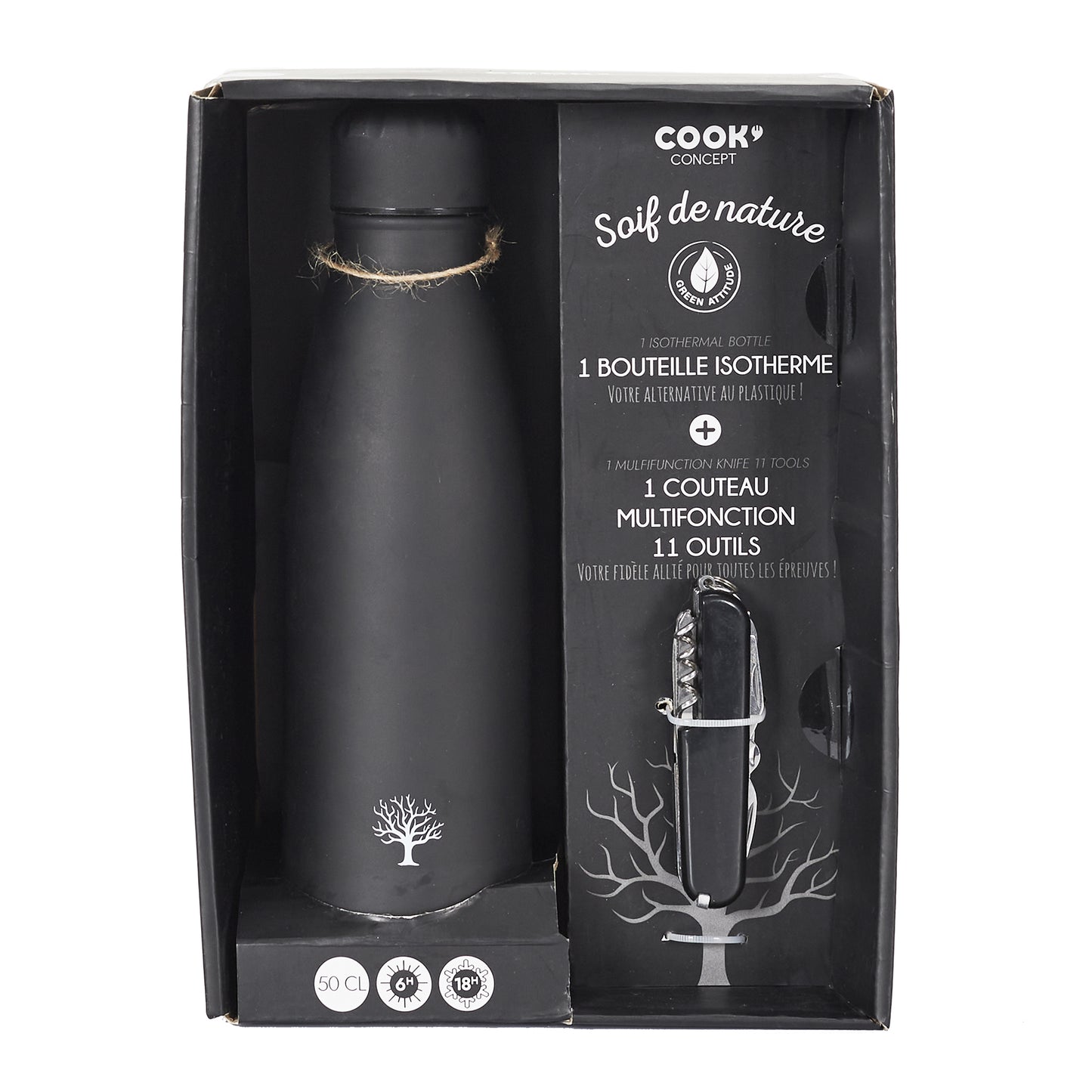 Bouteille Isotherme Couteau Multiusage Coffret