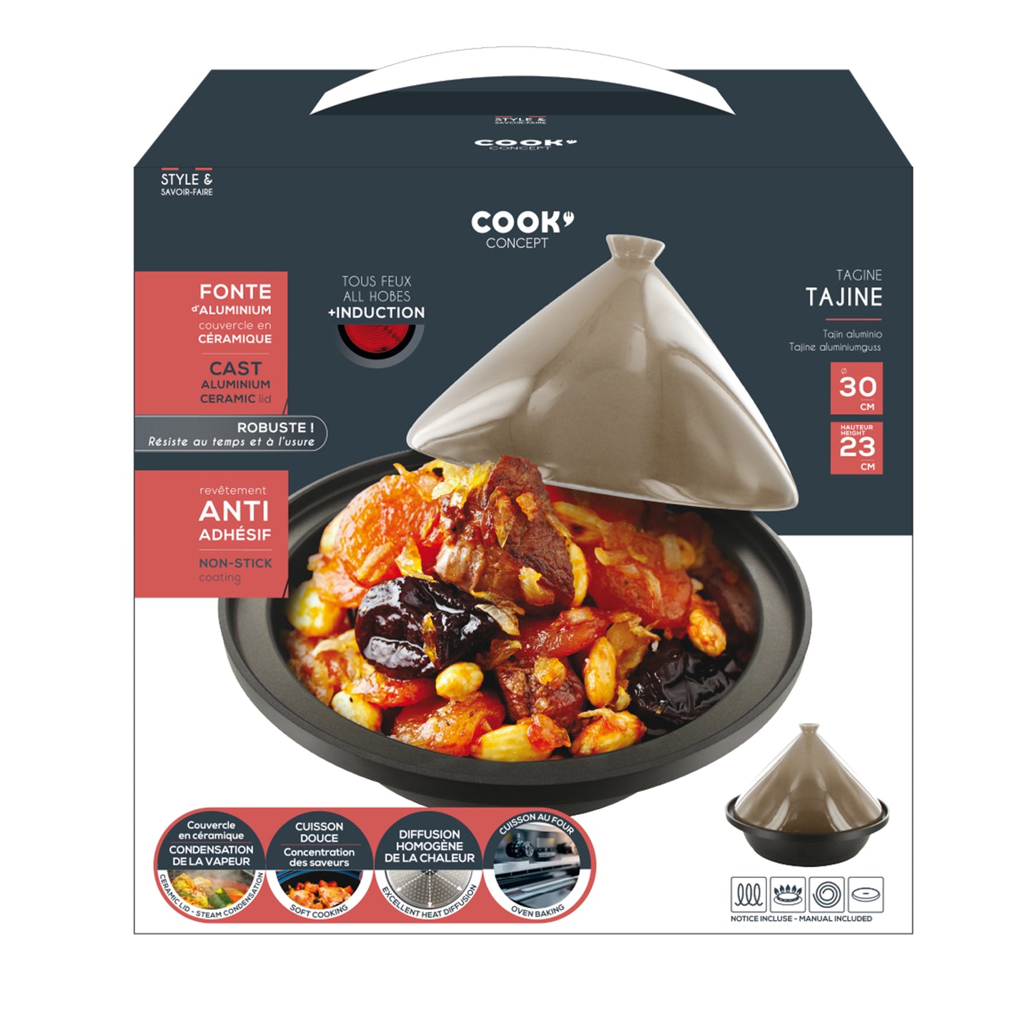 Tajine Induction D30Cm