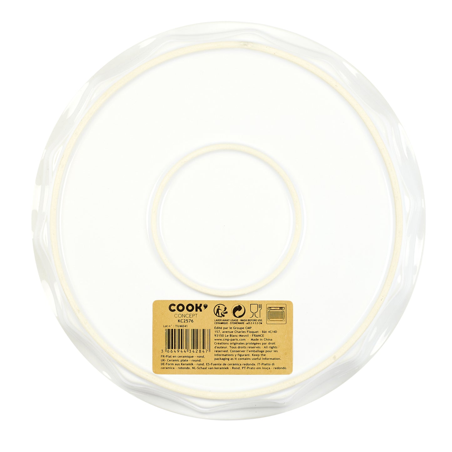 Plat En Ceramique Rond D25.5Cm