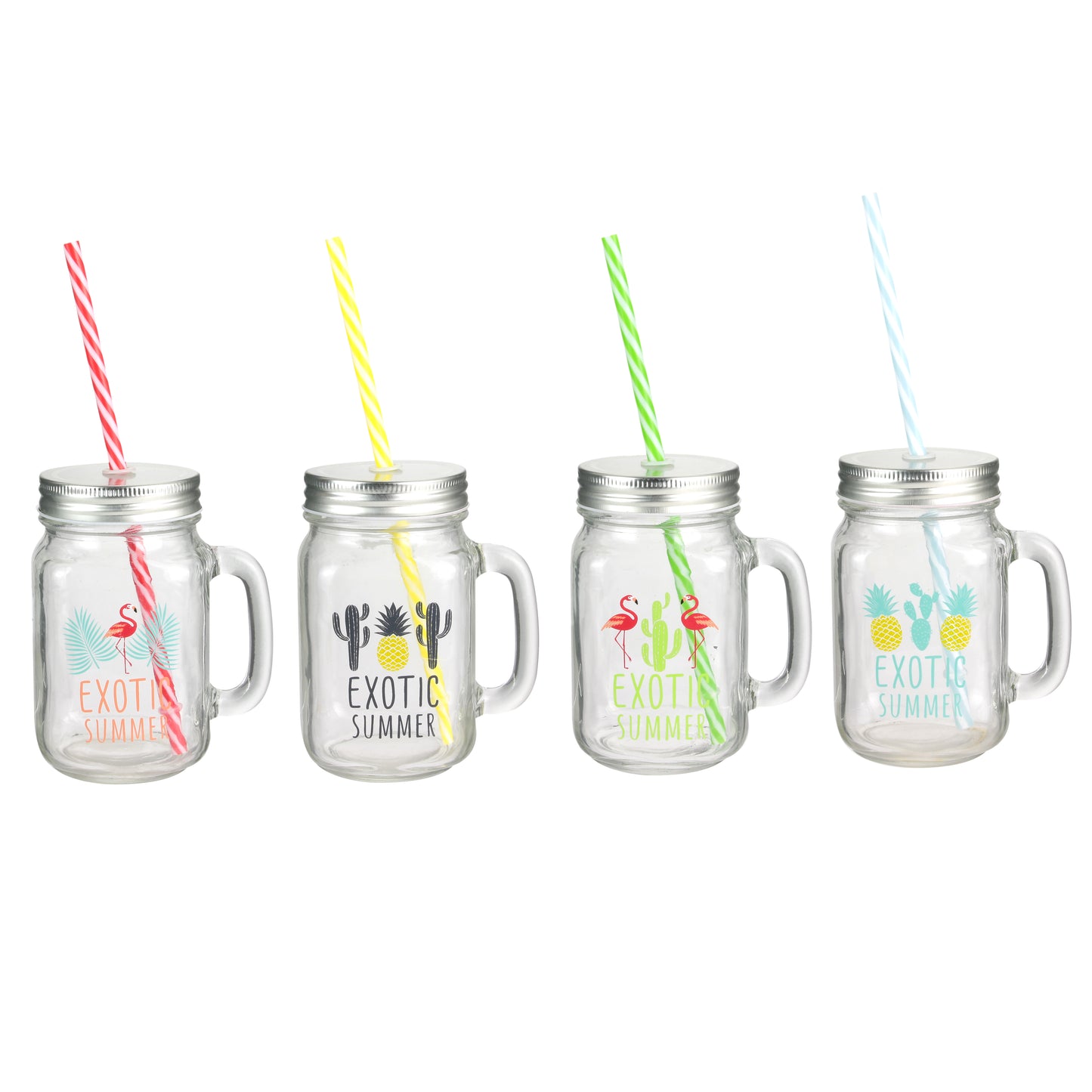 Coffret Mojito Mason Jar X4 45Cl