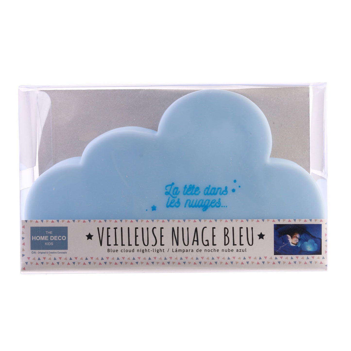 Veilleuse Nuage Bleu 15X25X12Cm