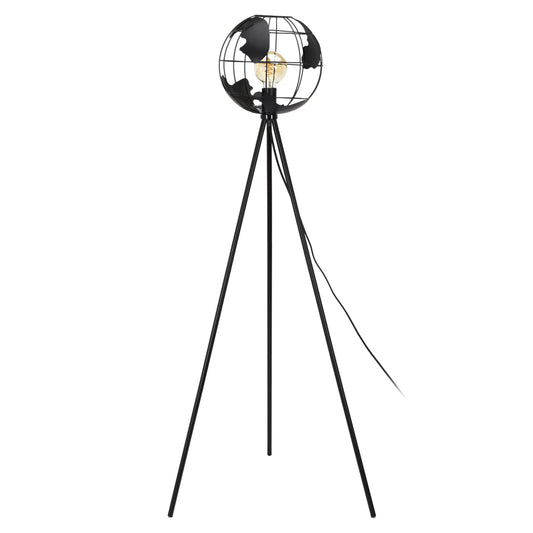 Lampadaire Metal Noir Globe