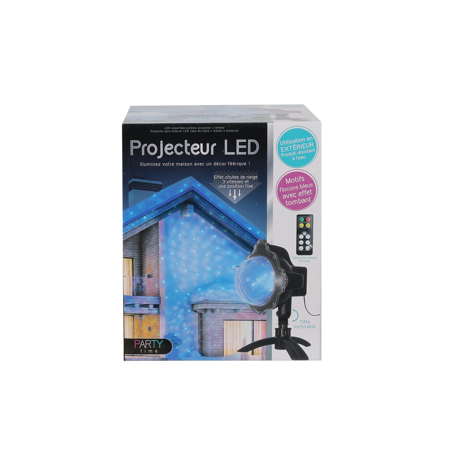 Projecteur Ext Led Effet Neige Bleue Telecom