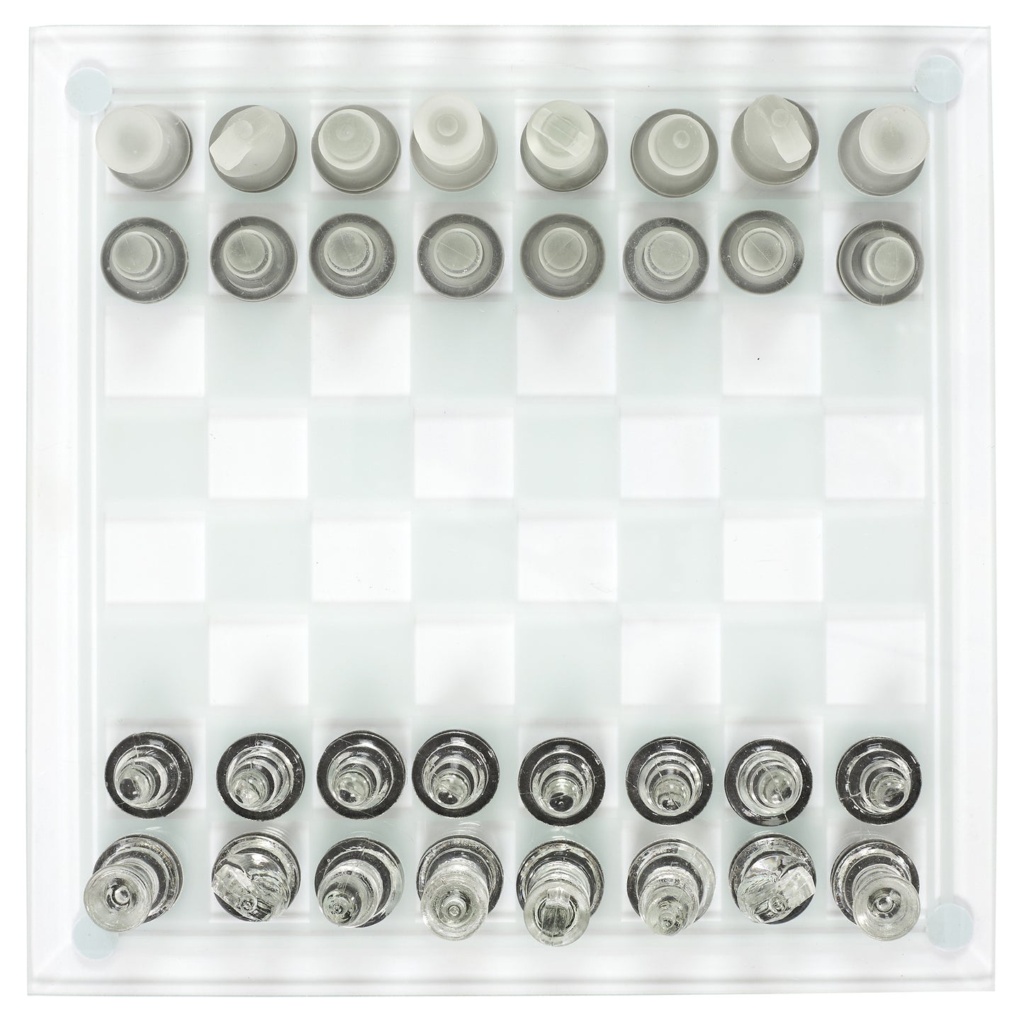 Jeu D Echecs En Verre 25X25Cm