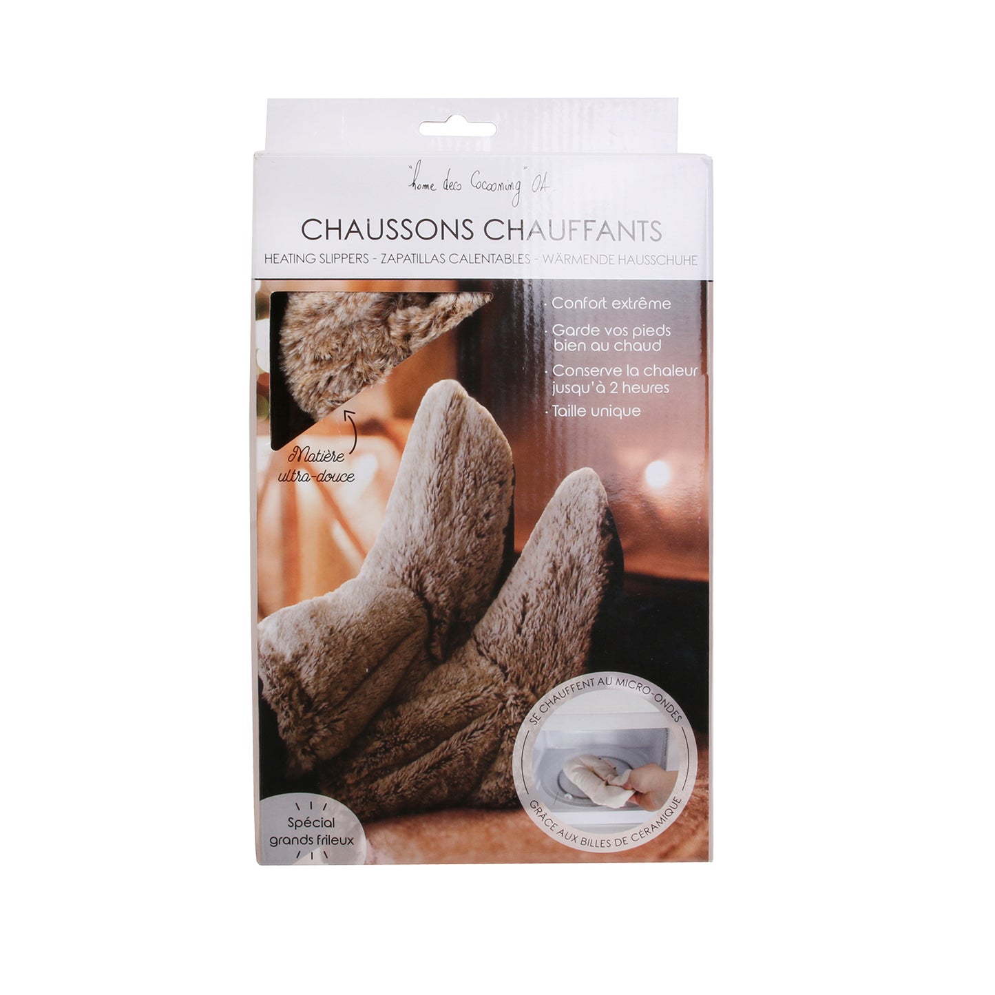 Chaussons Micro Ondable Imitation Fourrure