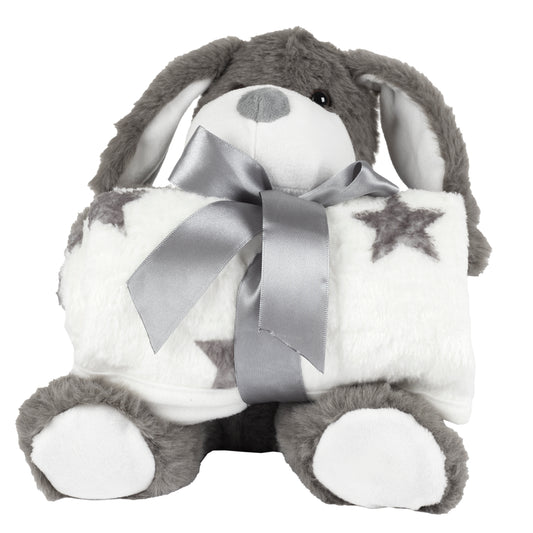 Peluche Chien 20Cm Plaid 70X70Cm