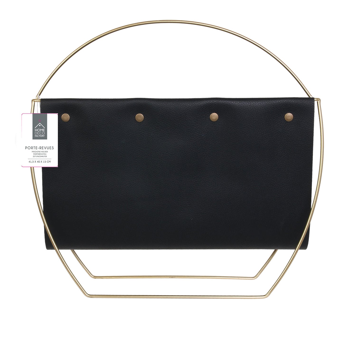 Porte Revues Noir Et Metal Dore