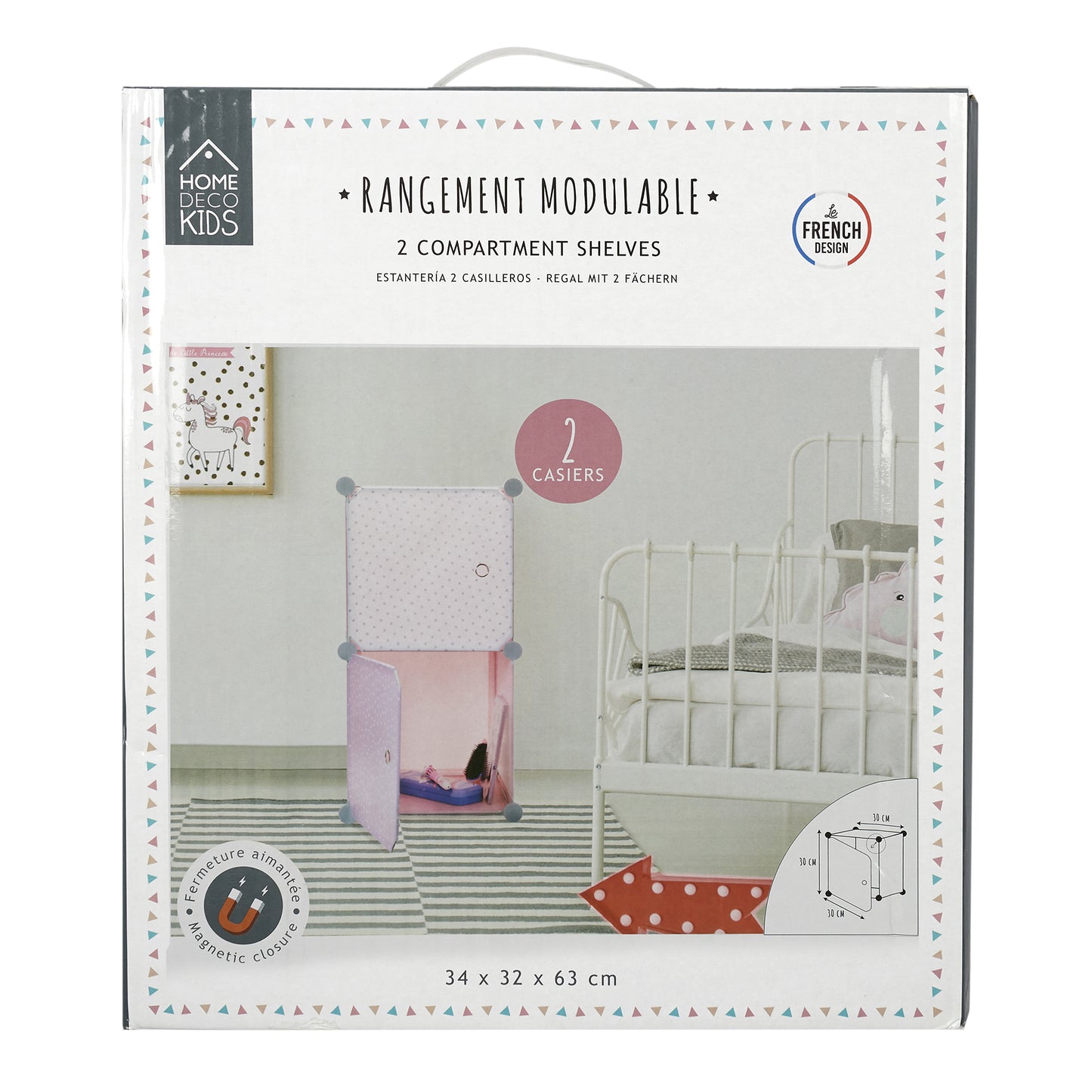 Rangement Modulable 2 Cubes Fille