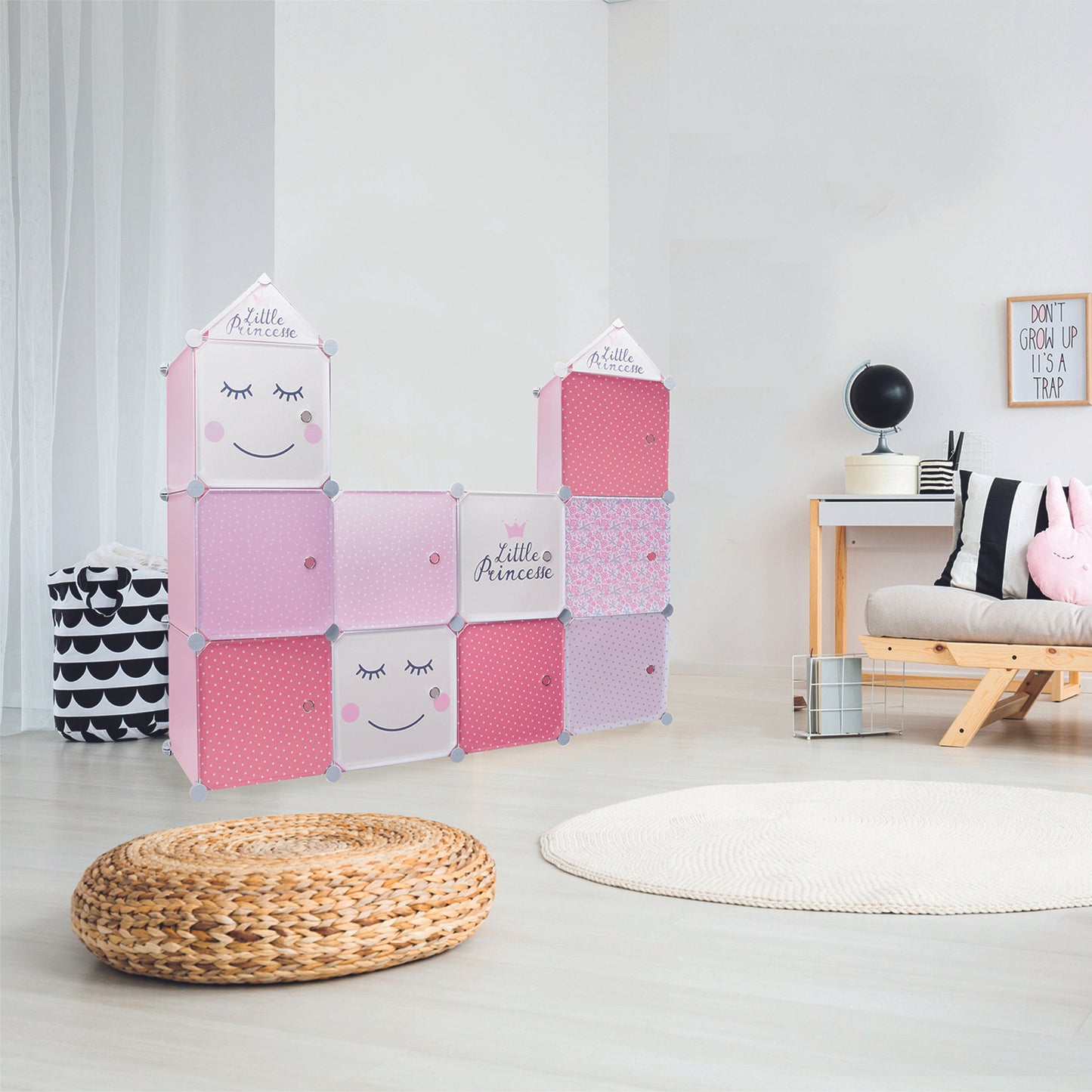 Rangement Armoire Modulable 3 Cubes Fille