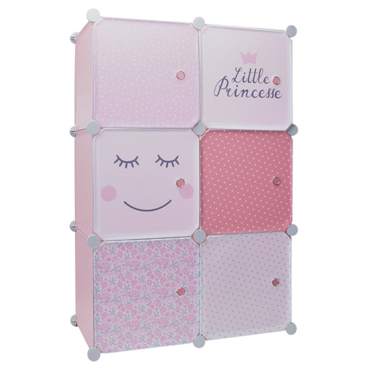 Rangement Armoire Modulable 6 Cubes Fille