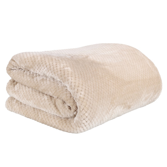 Plaid Nid Abeille Beige Sherpa Xxl 180X220Cm