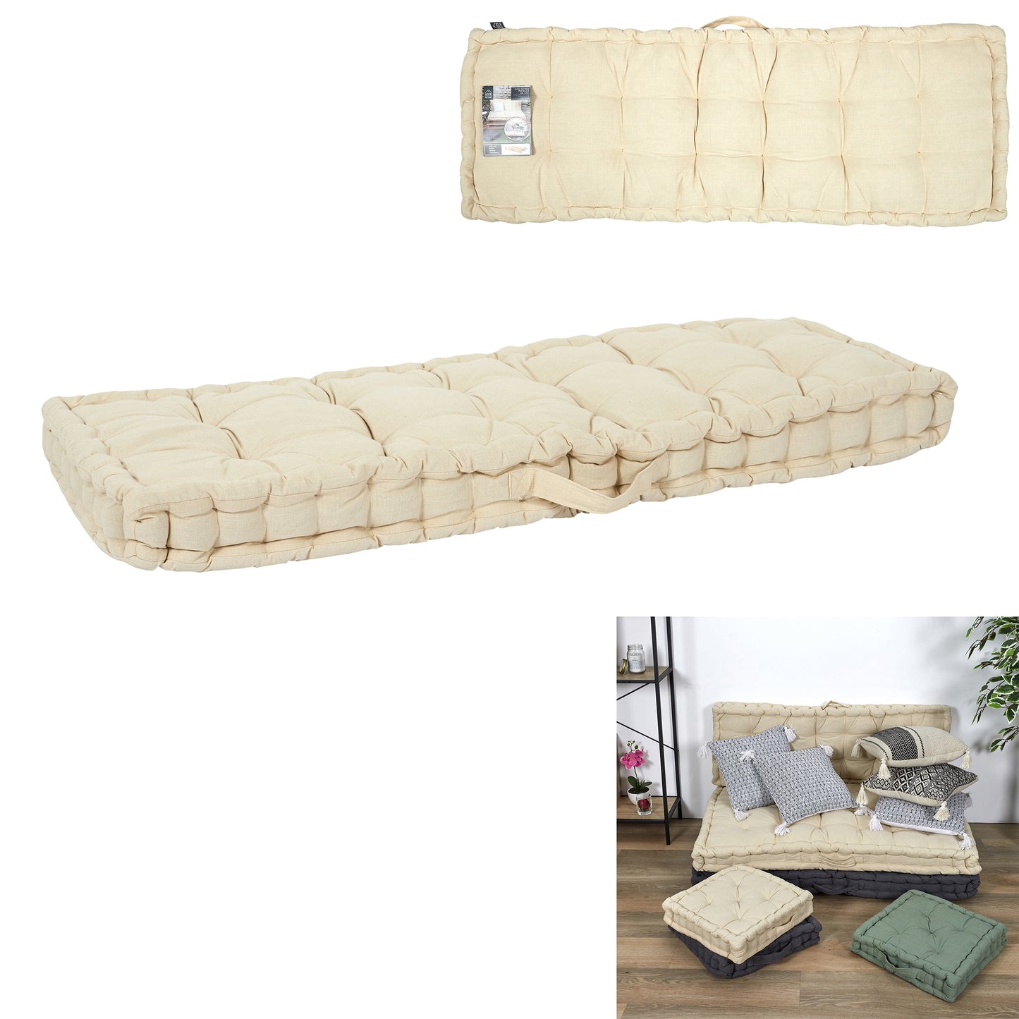 Matelas De Sol Beige 120X40Cm