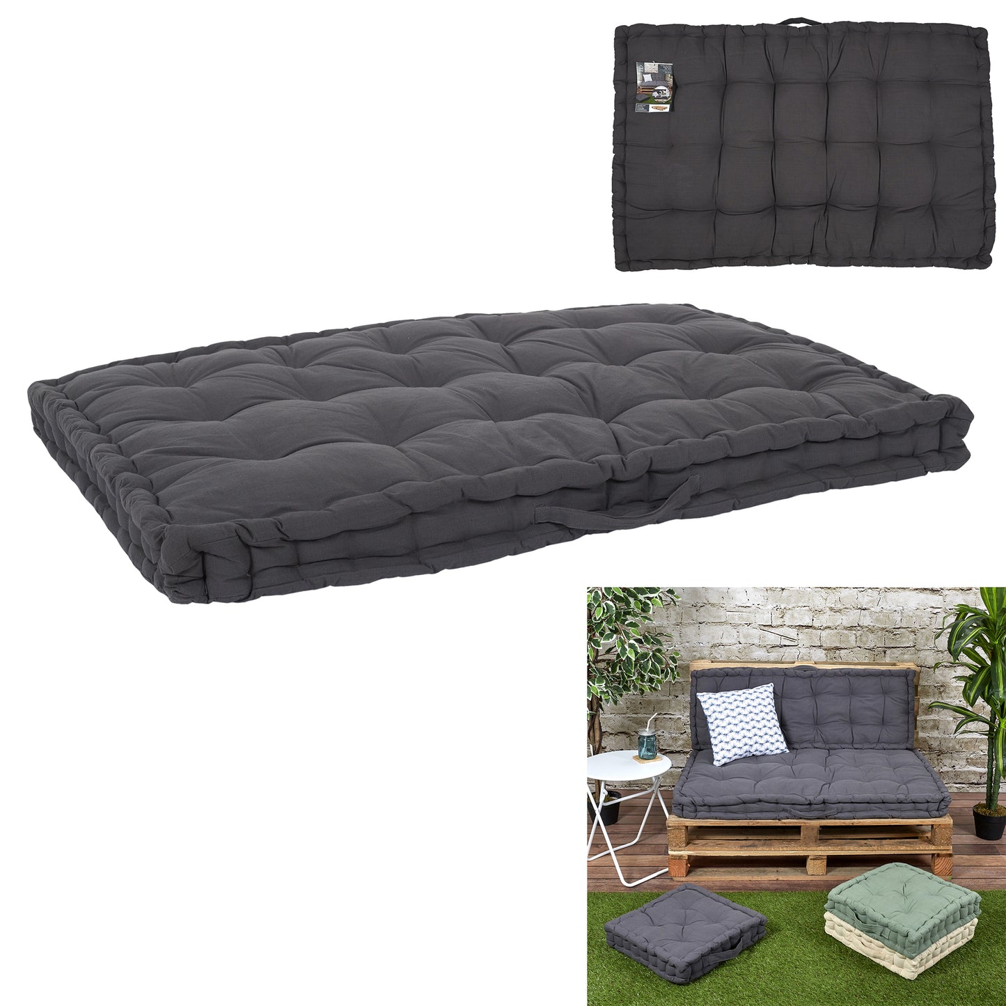 Matelas De Sol Gris 120X80Cm