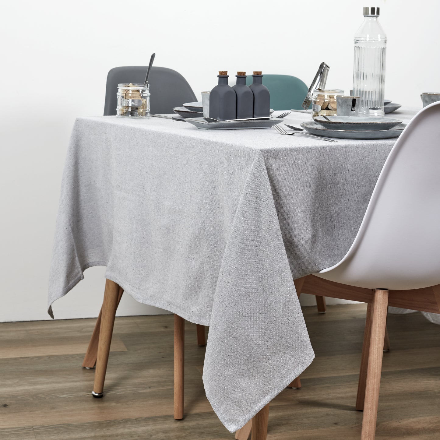 Nappe Coton Gris 140X250Cm