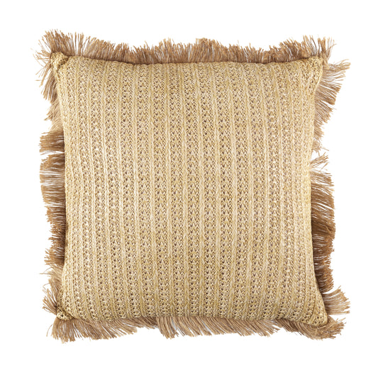 Coussin Raphia Naturel Dehoussable 40X40Cm