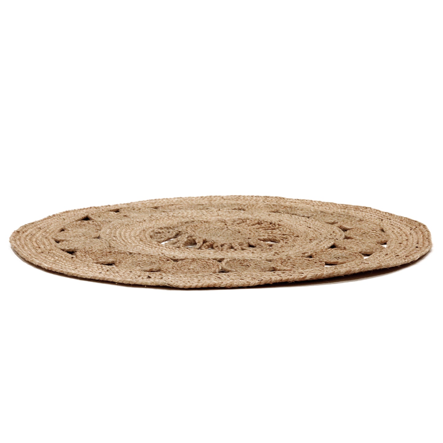 Tapis Rond Jute Ajoure 90Cm