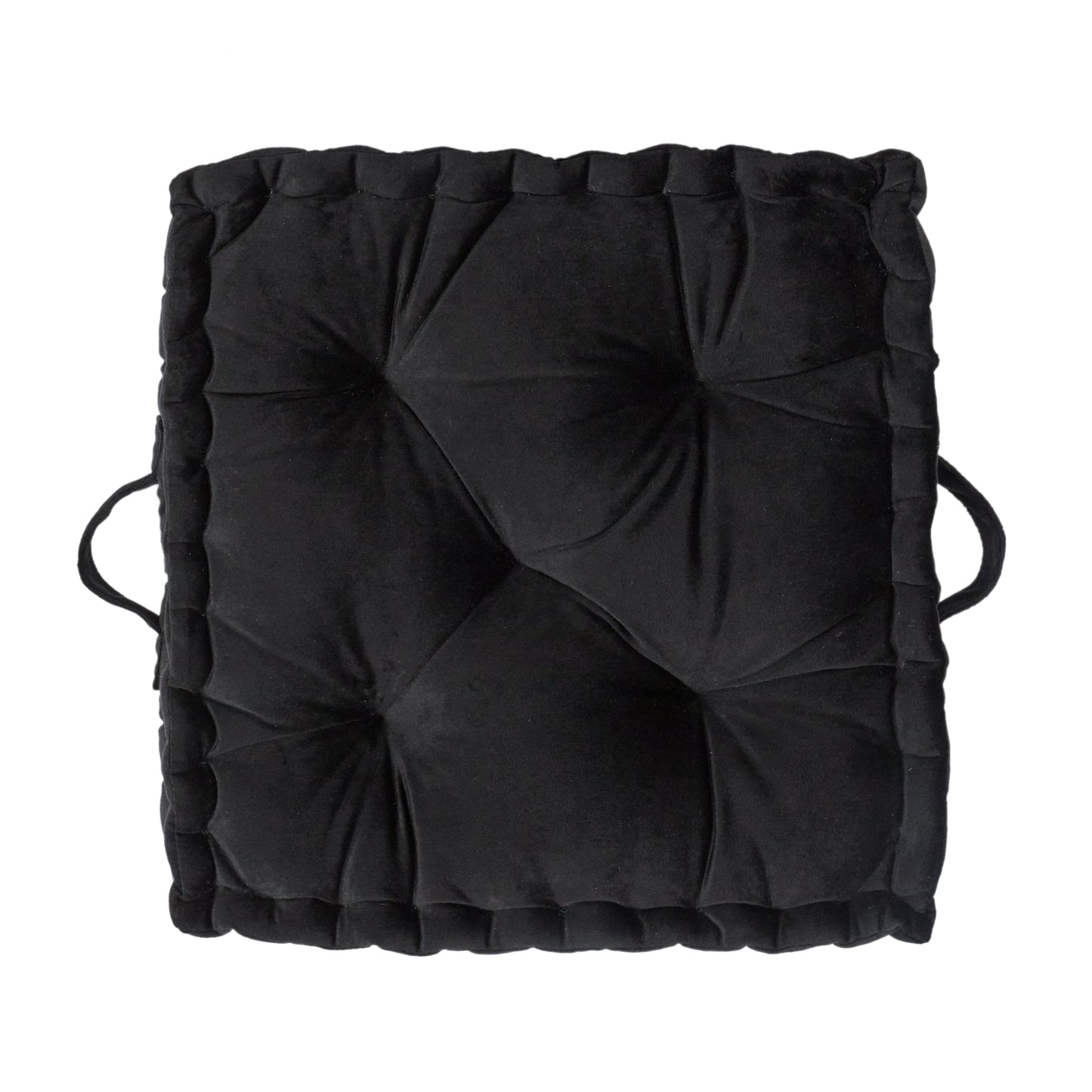 Coussin De Sol Velours Noir 40X40Cm