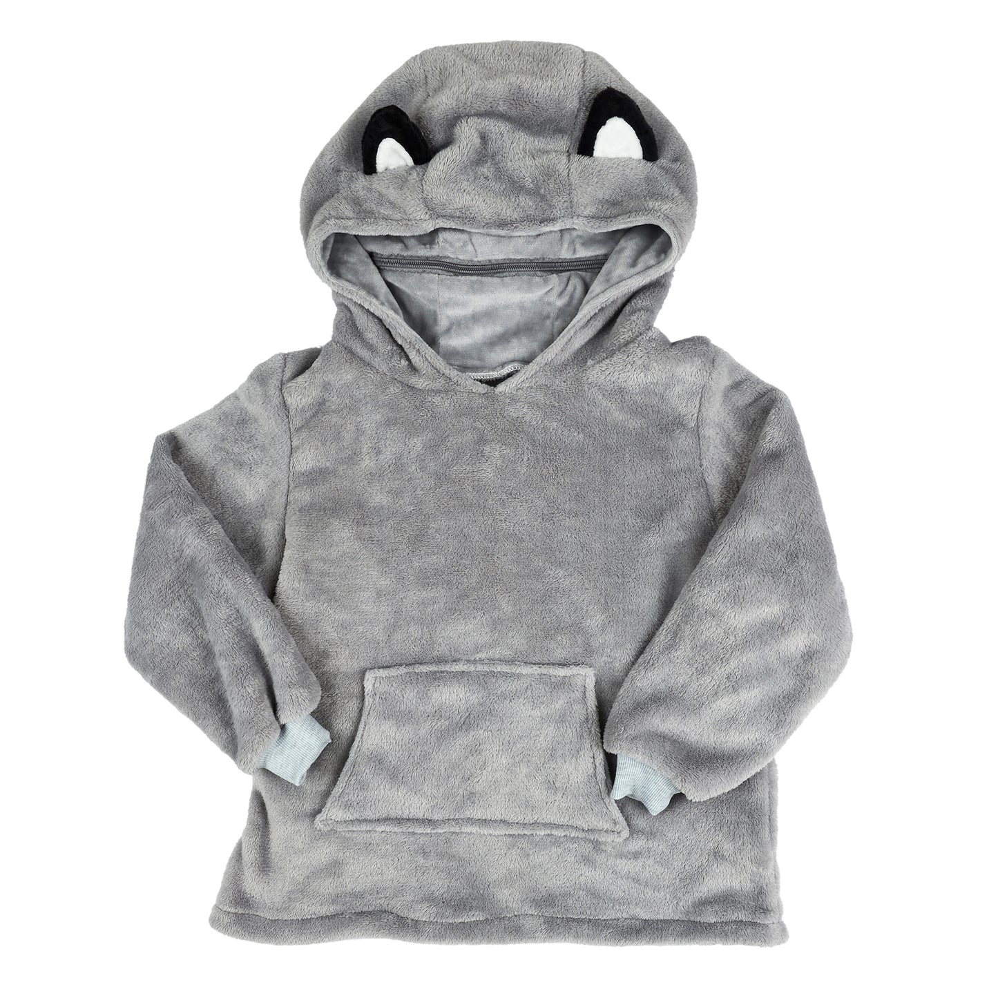 Sweat A Capuche Enfant Loup Gris