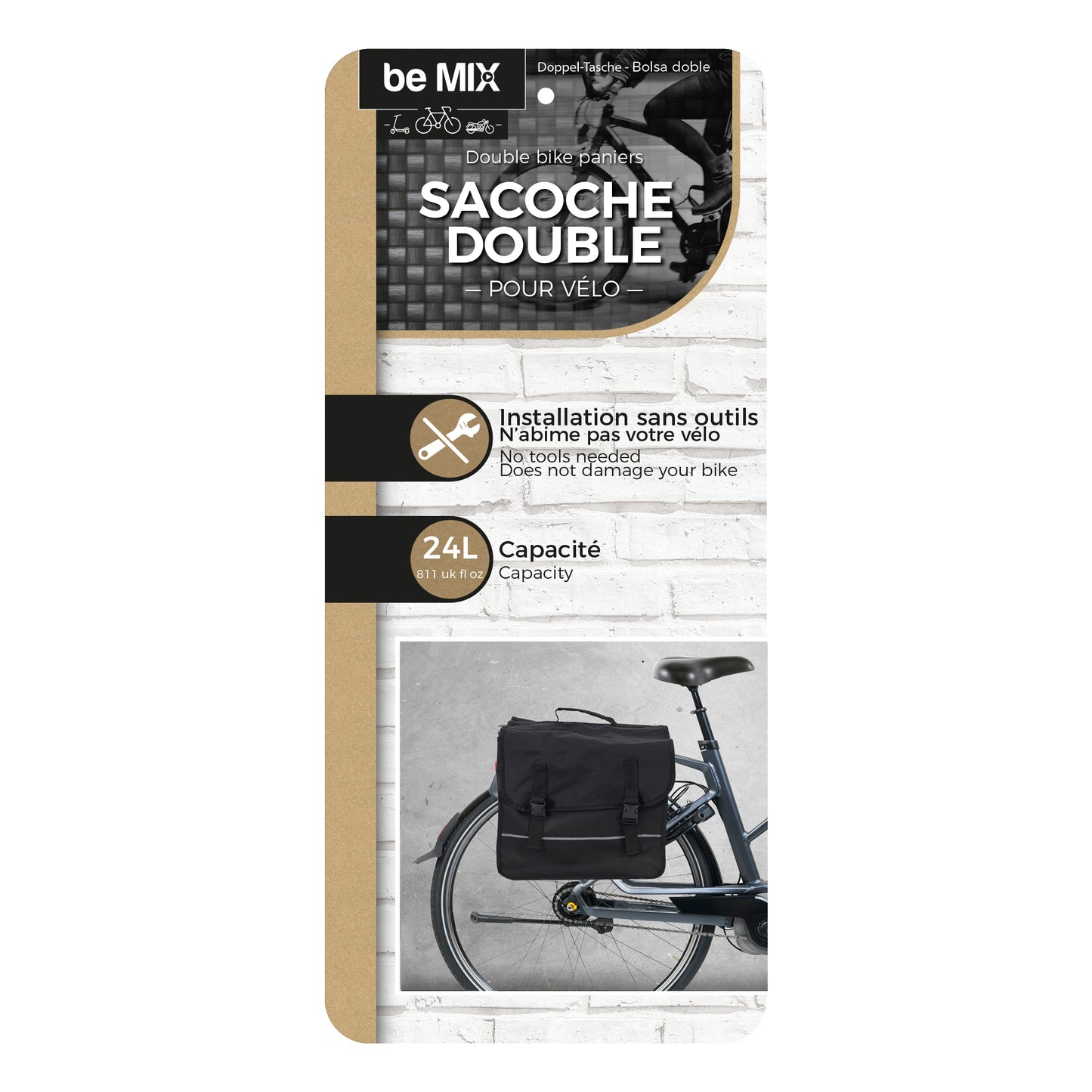 Sacoche Double Universelle Pour Velo 24L