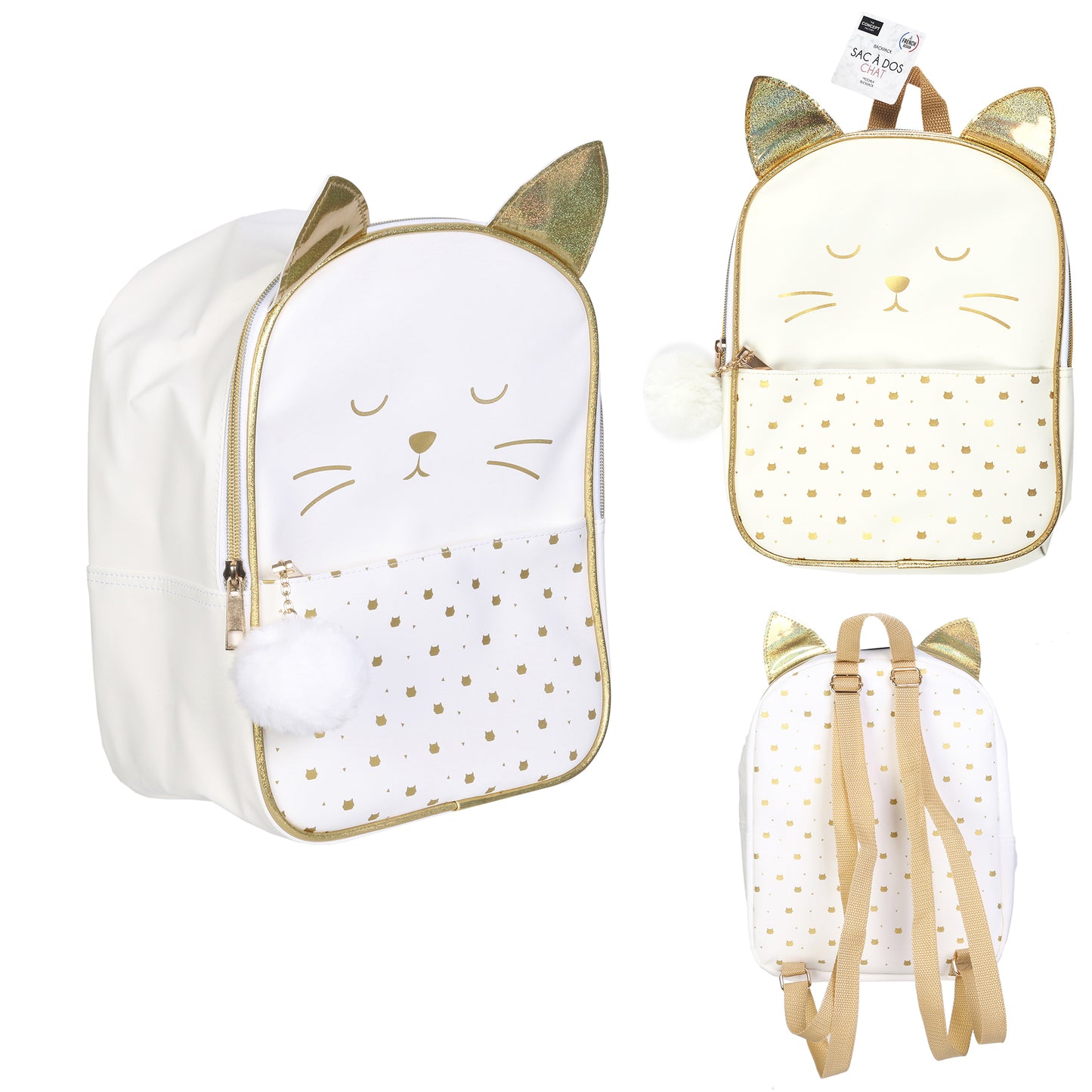 Sac A Dos Chat Blanc