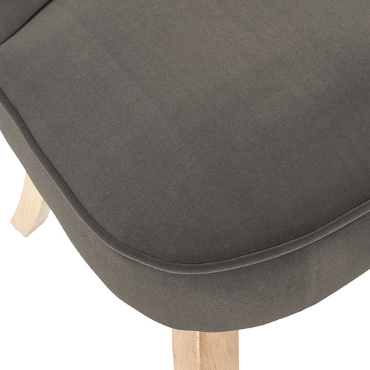 Fauteuil Eleonor Velours Gris