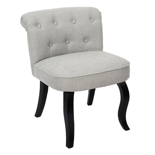 Fauteuil Eleonor Noir Tissu Gris