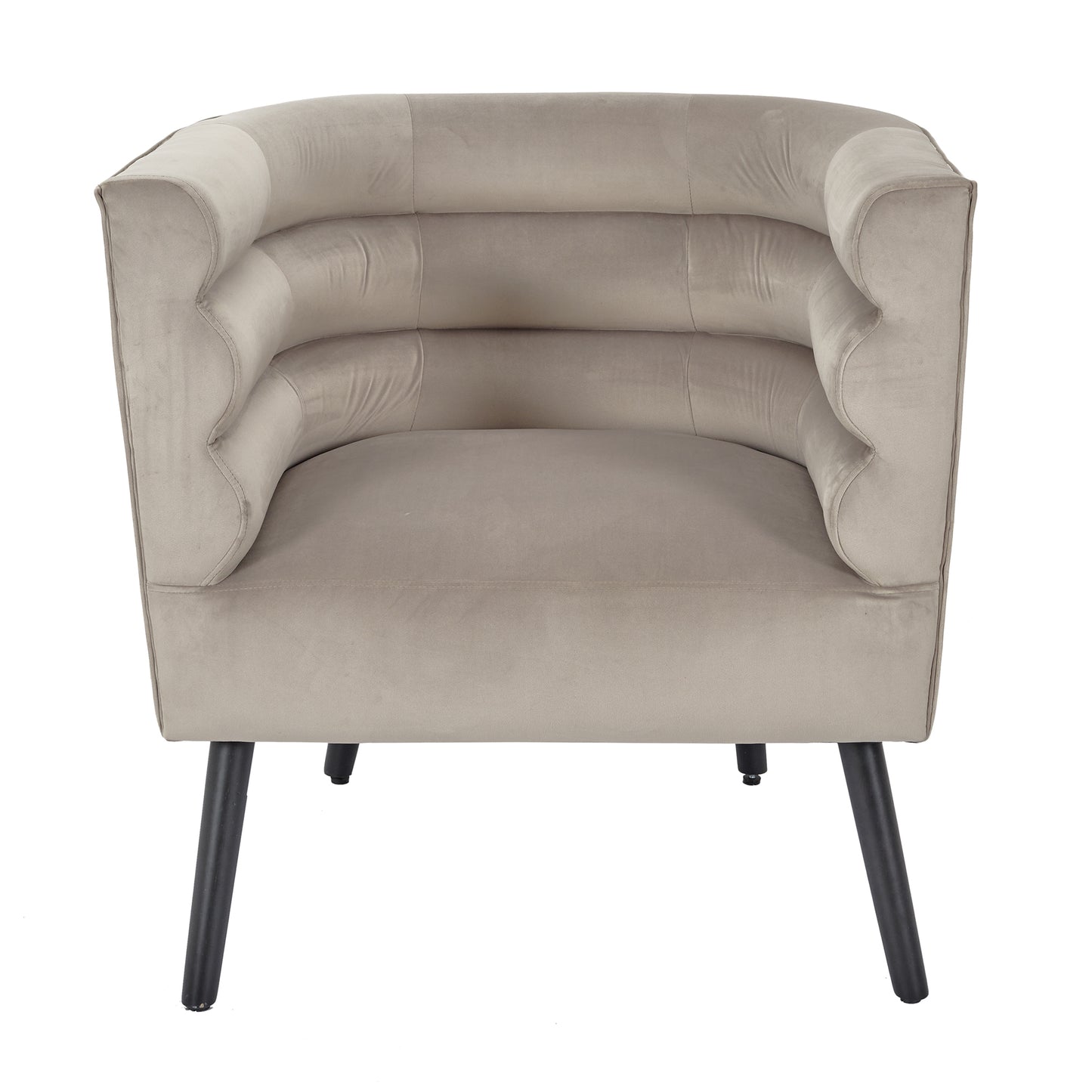 Fauteuil Amelia Velours Taupe